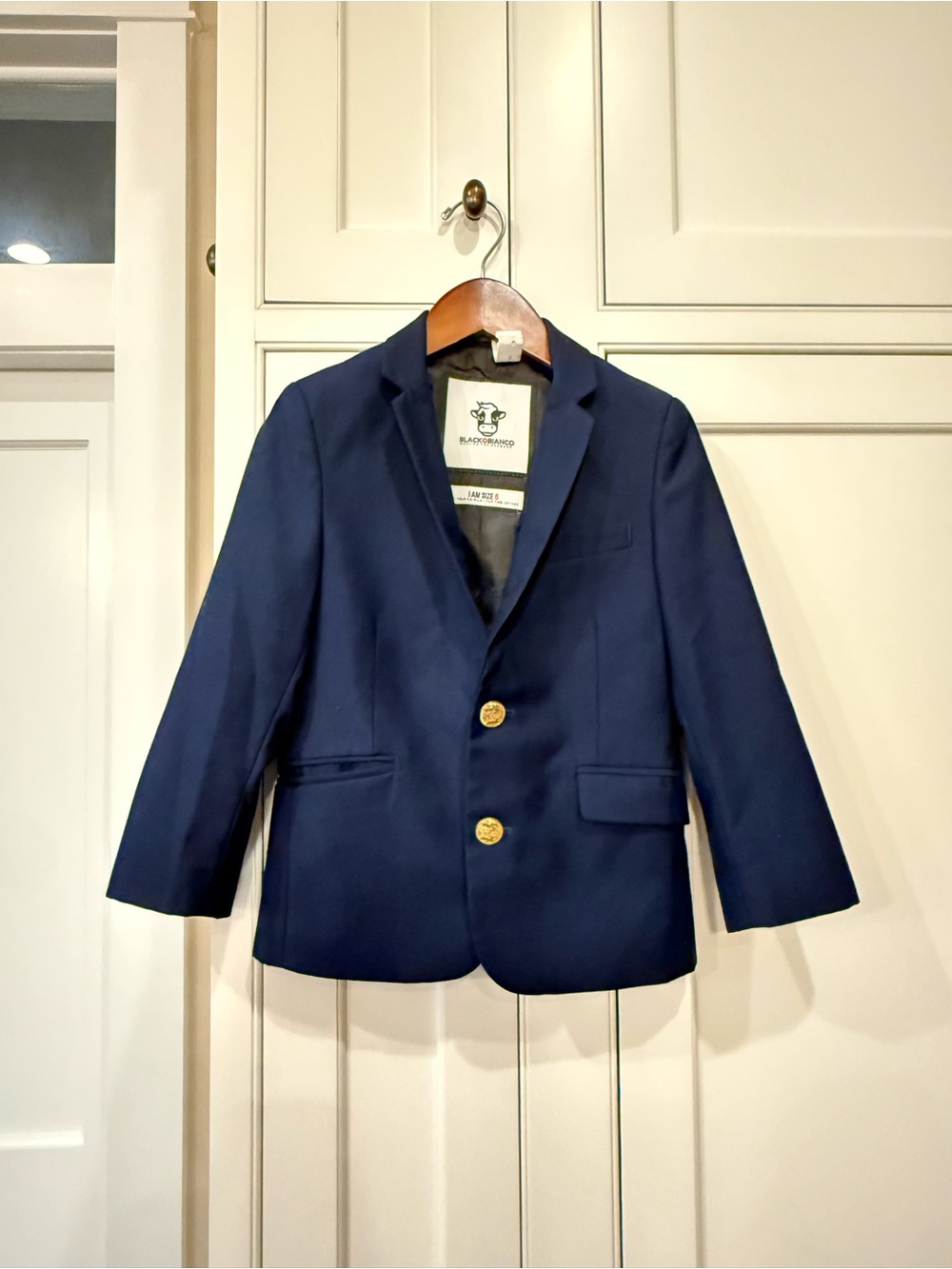 Black n Bianca Classic Navy Boys' Blazer with Gold Buttons